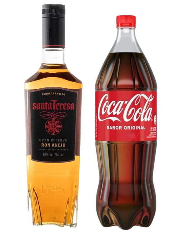 Combo Ron + Coca Cola 1.75LTs